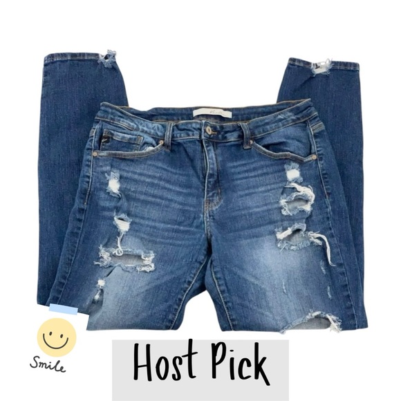 KanCan Austin Mid Rise Super Skinny Jeans Distressed Destroyed KC5055D Sz: 15/31 - Picture 1 of 16